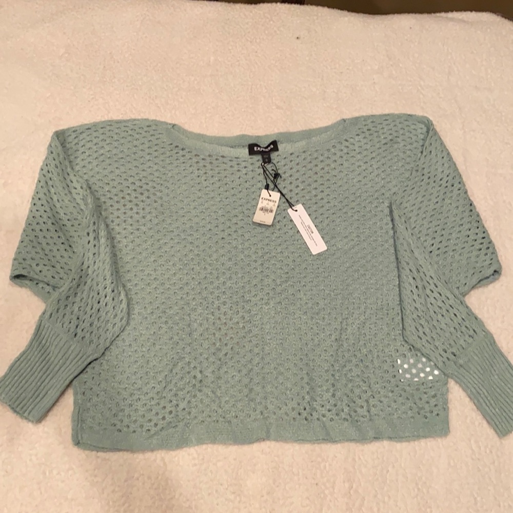 Express Brand, Long Sleeve Sweater, Mint Green, Size Large, New With Tags